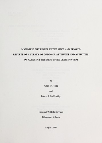 Managing mule deer in the 1990's and beyond