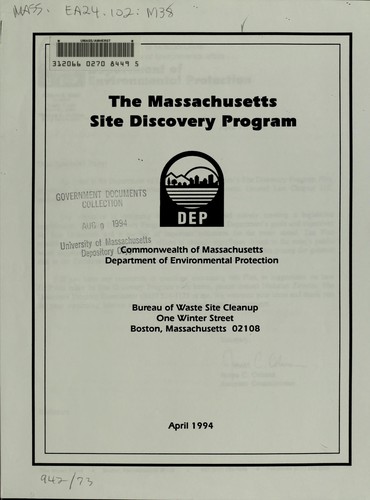 The Massachusetts site discovery program