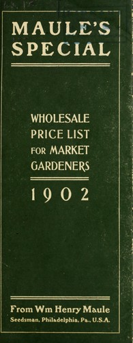 Maule's special wholesale price list for market gardeners