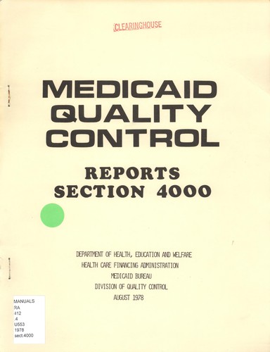 Medicaid quality control