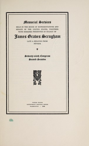 Memorial services held in the House of Representatives and Senate of the United States