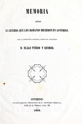 Memoria sobre la guerra que los romanos hicieron en Asturias
