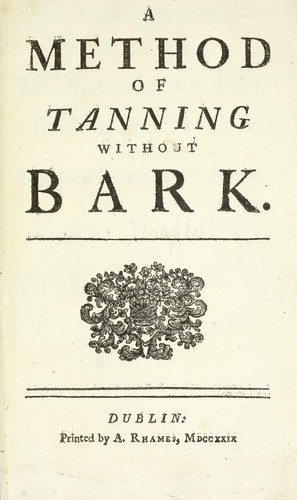 A method of tanning without bark.