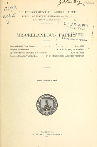 Miscellaneous papers