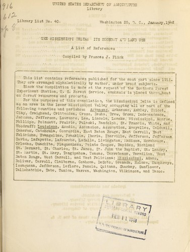 The Mississippi Delta