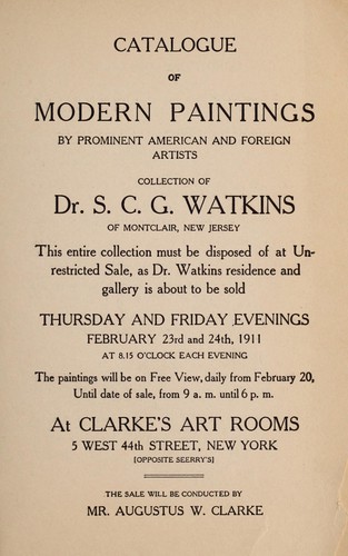 Modern Paintings by Prominent American and Foreign Artists