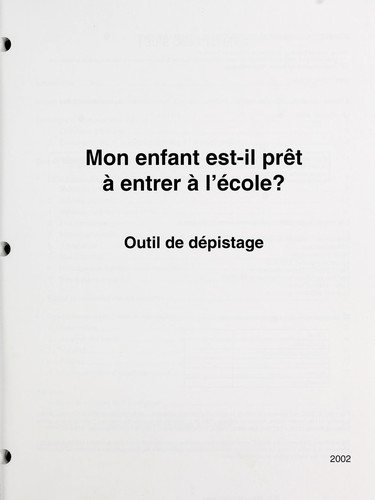 Mon enfant est-il prêt à entrer à l'école?