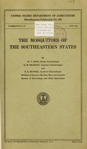The mosquitoes of the southeastern States