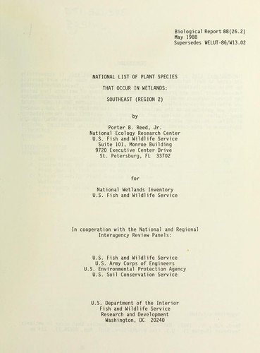 National list of plant species that occur in wetlands