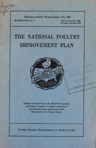 The National poultry improvement plan