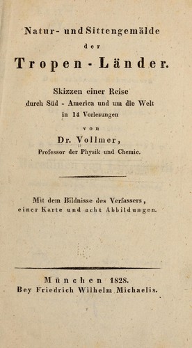 Natur-und sittengemälde der tropen-länder.