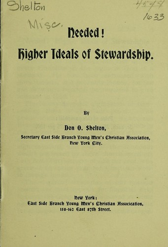 Needed! Higher ideals of stewardship