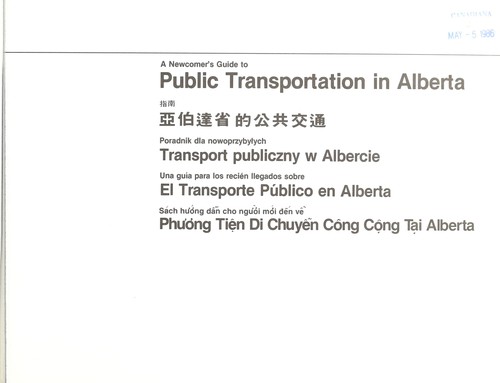 A newcomer's guide to public transportation in Alberta