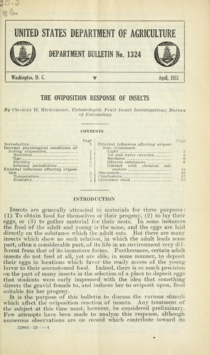 The oviposition response of insects