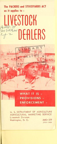 The Packers and Stockyards Act as it applies to livestock dealers