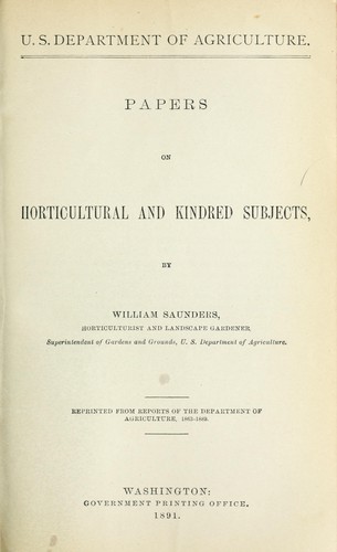 Papers on horticultural and kindred subjects