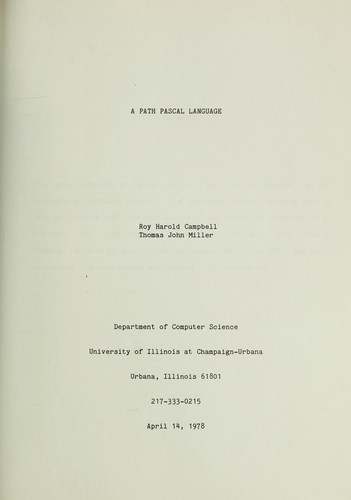 A path Pascal language