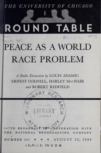 Peace as a world race problem