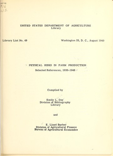 Physical risks in farm production