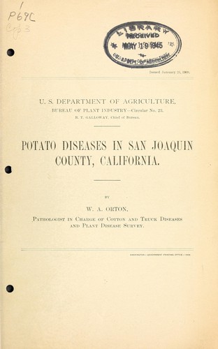 Potato diseases in San Joaquin County, California