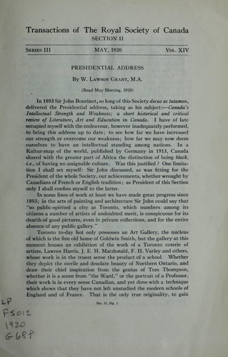 Presidential address