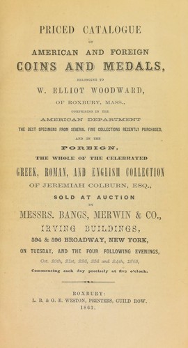 Priced catalogue of American and foreign coins and medals
