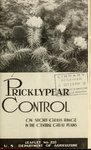 Pricklypear control on short-grass range in the central Great Plains