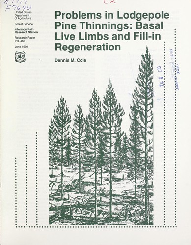 Problems in lodgepole pine thinnings