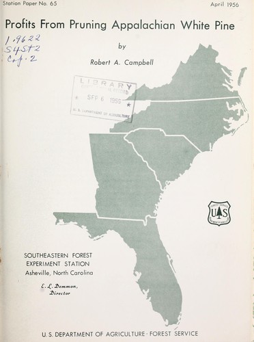 Profits from pruning Appalachian white pine