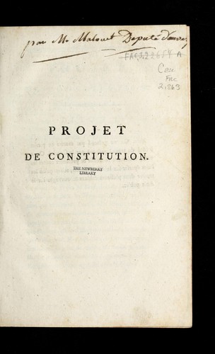 Projet de constitution
