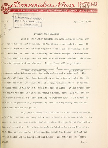 Putting away blankets