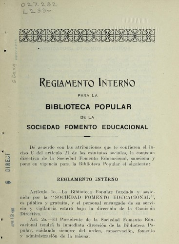 Reglamento interno ...