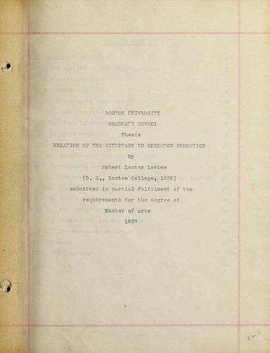Relation of the pituitary to skeleton formation