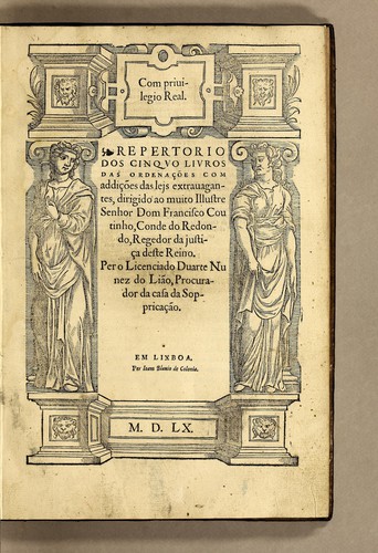 Repertorio dos cinquo livros das ordenações com addições das lejs extrauagantes