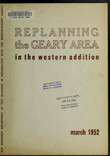 Replanning the Geary Area in the Western Addition
