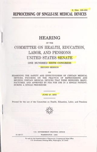 Reprocessing of single-use medical devices