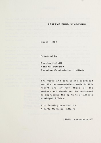 Reserve fund symposium