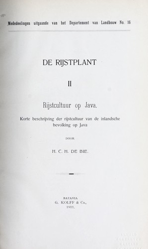 Rijstcultuur op Java