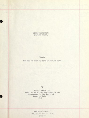 The role of acetylcholine in peptone shock