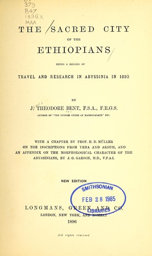 The sacred city of the Ethiopians