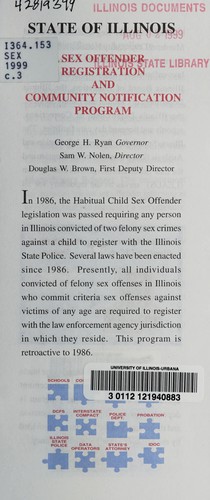 Sex offender registration and community notification program