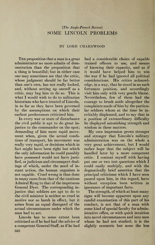 Some Lincoln problems