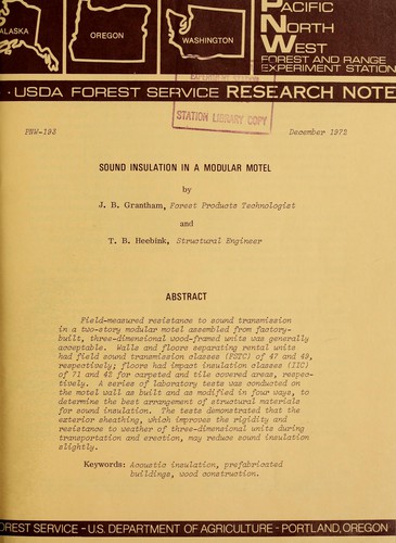 Sound insulation in a modular motel