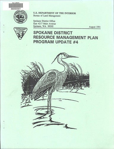 Spokane District resource management plan program update #4