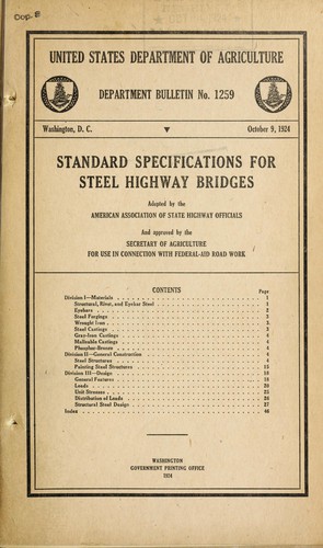 Standard specifications for steel highway bridges