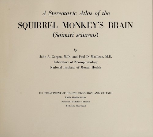 A stereotaxic atlas of the squirrel monkey's brain (Saimiri sciureus)