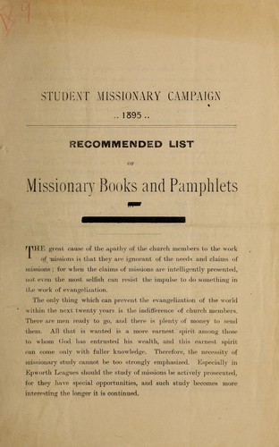 Student Missionary Campaign, 1895