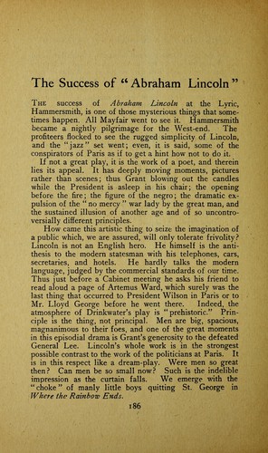 The success of "Abraham Lincoln"