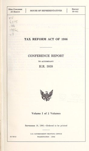 Tax Reform Act of 1986