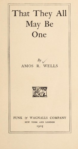 That they all may be one